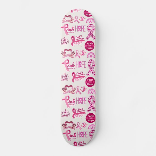 Gift for Cancer Survivor - Warrior Skateboard (Front)