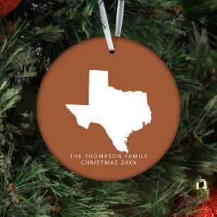 Gift For Couples Friends Clients Texas Christmas Ceramic Tree Decoration