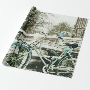Gift for cycling lover wrapping paper