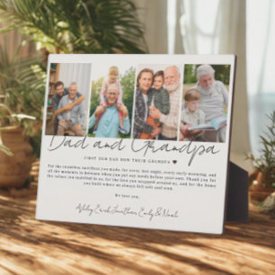 Gift for Dad And Grandpa from Kids and Grandkids Plaque