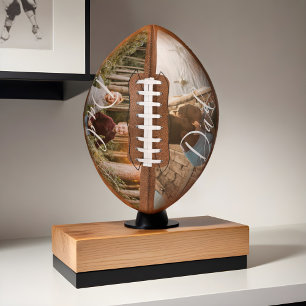 Gift For Dad Classy Script Calligraphy Keepsake Football