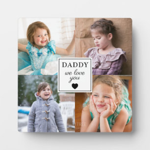 Gift For Dad / Daddy We Love You Photo Collage Plaque