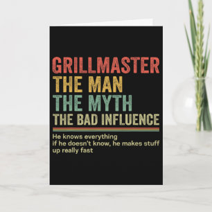Gift For Dad Nickname Of Dad Tee Grillmaster Dad Card