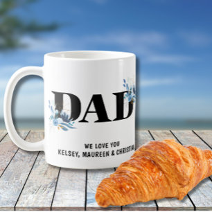 Gift for Dad with Children Names  Coffee Mug