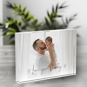 Gift for Daddy Father's Day Photo Collage Block