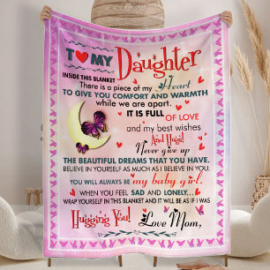  Gift for Daughter, For Birthday Fleece Blanket
