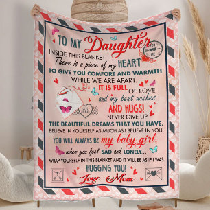  Gift for Daughter, For Birthday Fleece Blanket