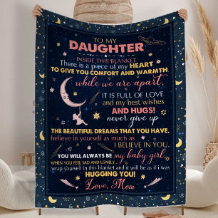  Gift for Daughter, For Birthday Fleece Blanket