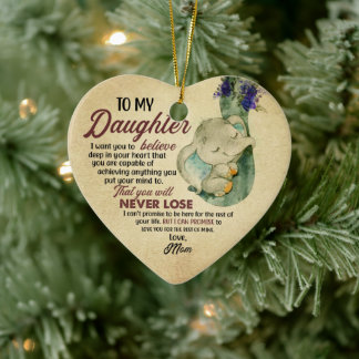 Gift for Daughter- From Mum Ceramic Tree Decoration