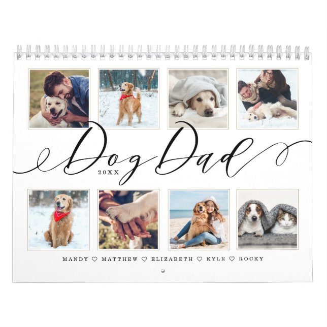 Gift for Dog Dad | Family Memories Photo Calendar (Cover)