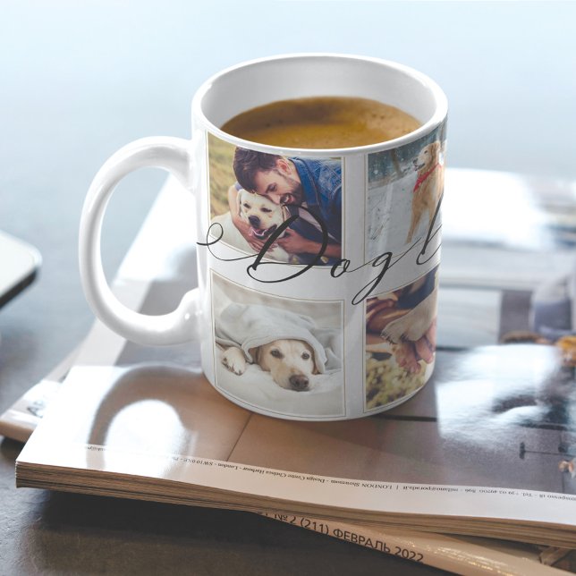 Gift for Dog Dad | Family Photo Keepsake Collage Coffee Mug (Creator Uploaded)