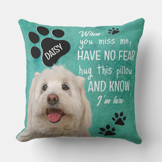Gift for dog lover - Custom Memorial pillow (Front)