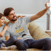 Gift For Father Modern Typography Best Dad Ever