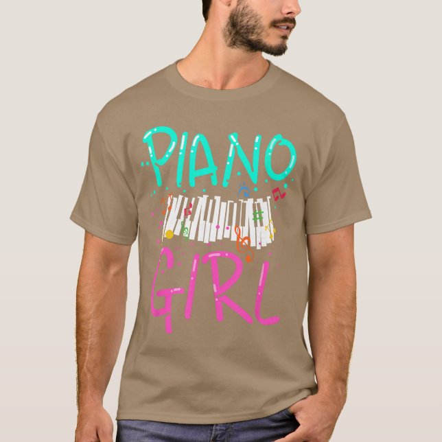 Gift for Girls Music Lovers Piano family gift T-Shirt (Front)
