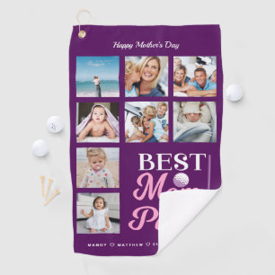 Gift for Golf Mum   Best Mum By Par Photo Collage Towel