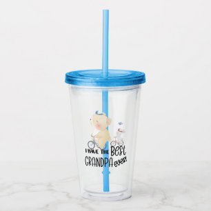 Gift for Grandchild Bear & Rabbit Best Grandpa Acrylic Tumbler
