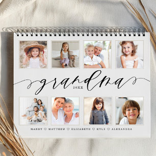 Gift for Grandma   Grandchildren Family Photos Calendar