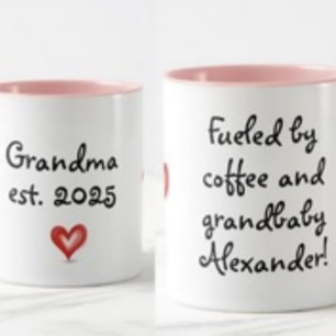 Gift For Grandma, Personalized with Name & Year Mug