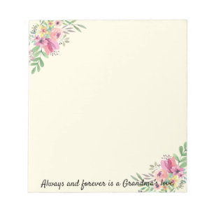 Gift for Grandmother Notepad YOUR TEXT Grandma