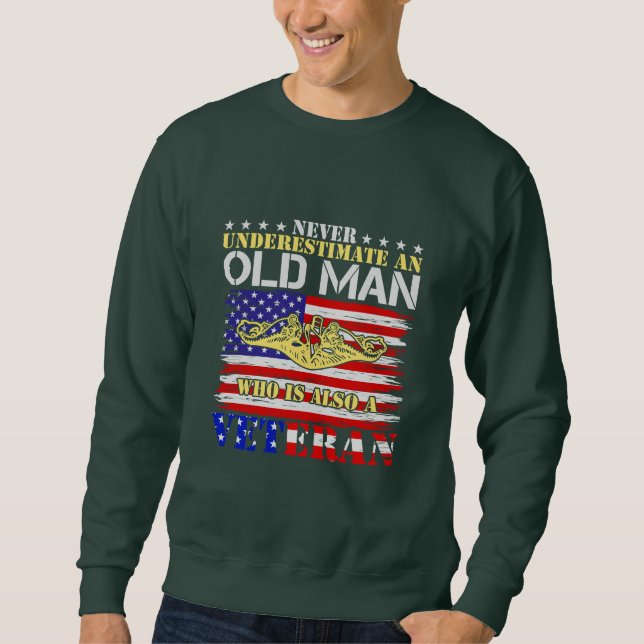 Gift For Grandpa | Who Loves army T-Shirt | Father Sweatshirt (Front)