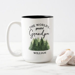 Gift for grandpa Worlds greatest grandpa Two-Tone Coffee Mug