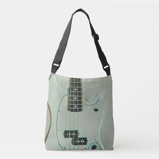Gift for guitar player crossbody bag (Front)