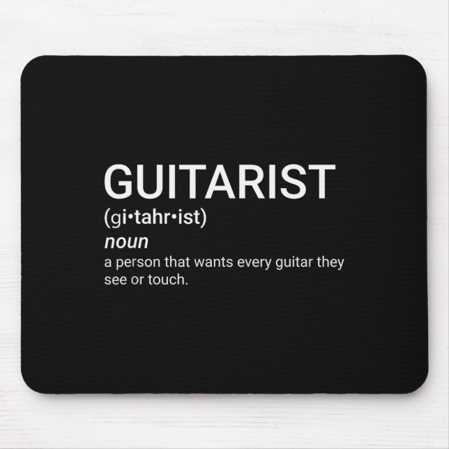 Gift For Guitar Player Guitarist Definition Funny  Mouse Pad (Front)