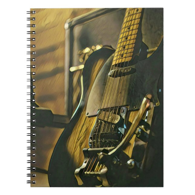 Gift for guitarist boyfriend notebook (Front)