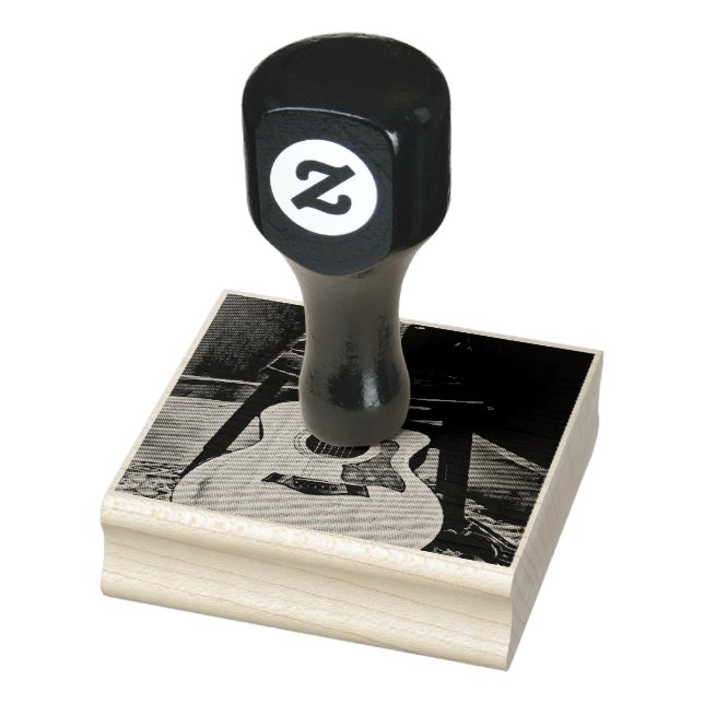 Gift for guitarist friend rubber stamp (Stamp)