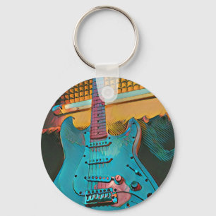Gift for guitarist husband key ring