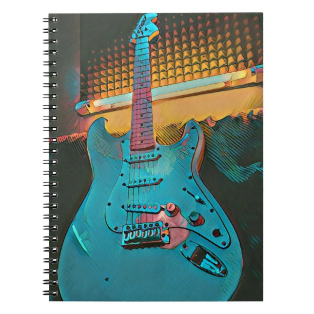 Gift for guitarist husband notebook (Front)