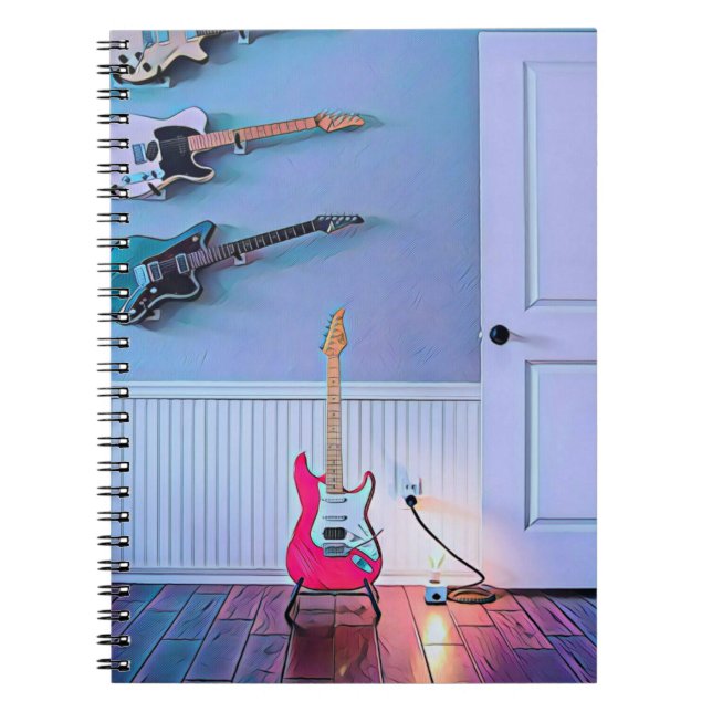 Gift for guitarist husband notebook (Front)