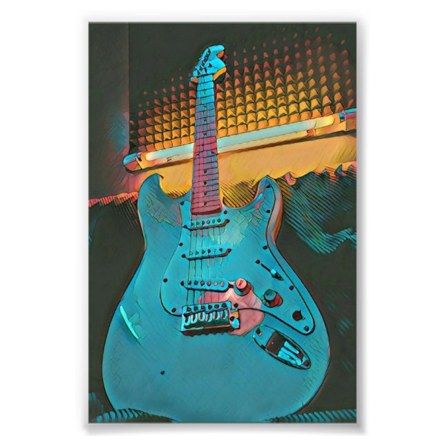 Gift for guitarist husband photo print (Front)