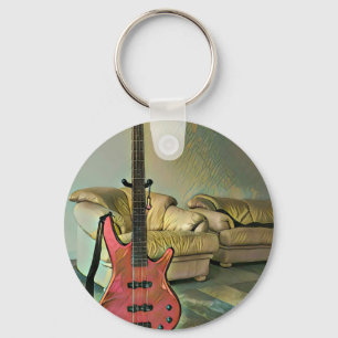 Gift for guitarists key ring