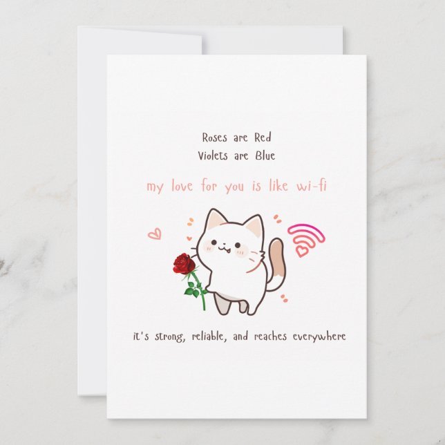 Gift for Him Gift for Her Funny Roses are Red Card (Front)