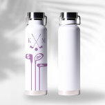 Gift For Husband Golf Club Personalised Simple     Water Bottle<br><div class="desc">This modern water bottle design features a golf logo and your initials in bold green text for a simple,  stylish,  yet professional look. Add your name and make it yours!</div>