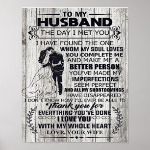 Gift For Husband   To My Husband Best Gift Poster