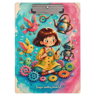 ~ GIFT for little GIRL ~ Engineer girl ! ~ Clipboard