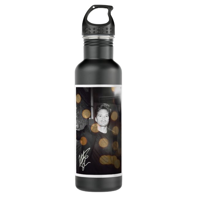 Gift For Men Autograph. - Sebastian Stan Barnes Es 710 Ml Water Bottle (Front)