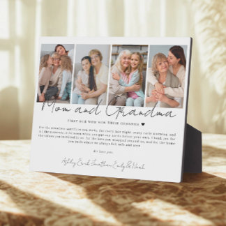 Gift for Mom And Grandma from Kids and Grandkids Plaque