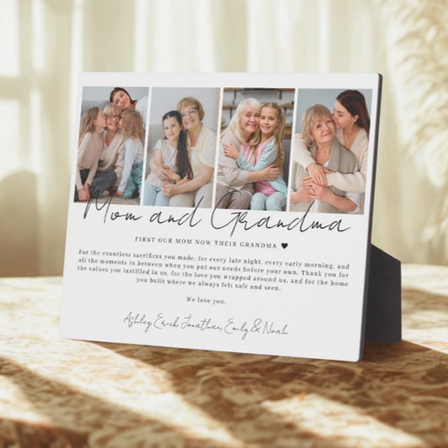 Gift for Mom And Grandma from Kids and Grandkids Plaque (Creator Uploaded)