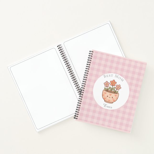 Gift For Mom,Best Mom Ever,Pink Checkered Notebook (Inside)