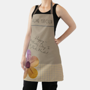 Gift For Mom, Happy Mothers Day,Flower Art Apron
