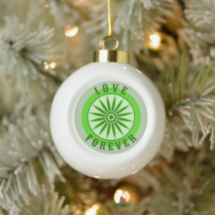 GIFT FOR MOM, SISTER, DAUGHTER, FRIEND  CERAMIC BALL CHRISTMAS ORNAMENT