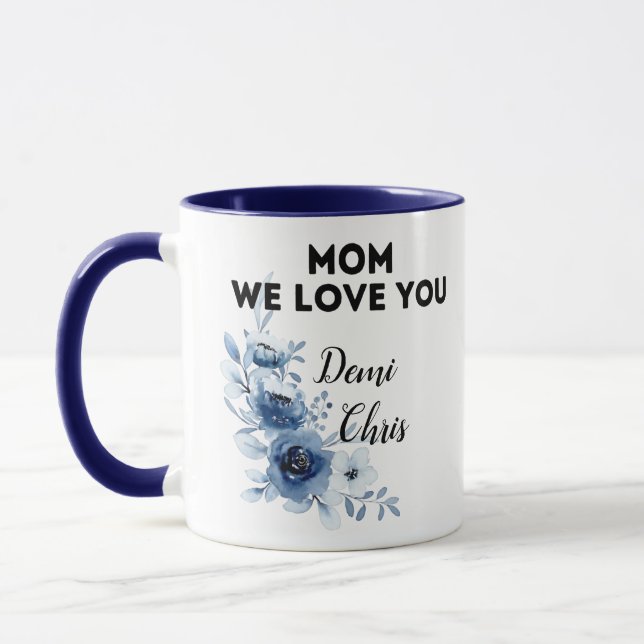 Gift for Mother Custom Mug With Name of Children (Left)