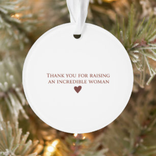 Gift for Mother of the Bride from Groom, Square Ke Ornament