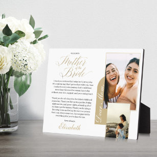 Gift for Mother of The Bride   Photo & Message Plaque
