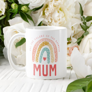 Gift For Mum   All The Colours of The Rainbow Coffee Mug