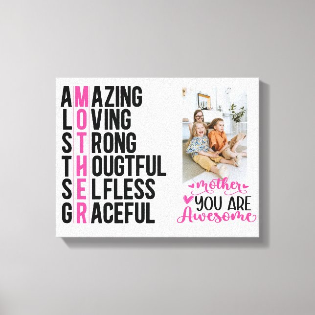Gift For Mum | Awesome Mum | Mother's Day Gift Canvas Print (Front)