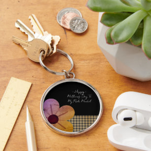 Gift For Mum, Happy Mothers Day,Flower Art Key Ring